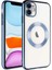 Apple iPhone 11 Uyumlu Wireless Şarj Özellikli Sert Pc Riksos Magsafe KAPAK-GOLD-8680436624654-TA8281 4