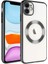 Apple iPhone 11 Uyumlu Wireless Şarj Özellikli Sert Pc Riksos Magsafe KAPAK-GOLD-8680436624654-TA8281 5