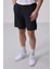 Antrasit Polyester Ince Yumuşak Standart Fit Erkek Taytlı Şort - 81287 1
