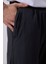 Antrasit Polyester Ince Yumuşak Standart Fit Erkek Taytlı Şort - 81287 3