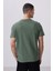 Yeşil Yüzeyi Dokulu Rahat Form Basic Erkek T-Shirt - 88436 5