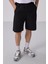 Siyah Standart Fit Dokuma Hafif Esnek Chino Erkek Şort - 81290 1