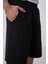 Siyah Standart Fit Dokuma Hafif Esnek Chino Erkek Şort - 81290 3