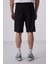 Siyah Standart Fit Dokuma Hafif Esnek Chino Erkek Şort - 81290 5