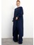 Asimetrik Kesim Tunik Pantolon Takım - Lacivert 3