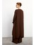 Asimetrik Kesim Tunik Pantolon Takım - Kahve 4