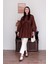 Acı Kahve Inci Detaylı Robalı Tunik & Krem Boru Paça Pantolon Takım 4