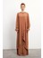 Asimetrik Kesim Tunik Pantolon Takım - Camel 1