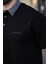 Siyah Düğmeli Polo Yaka Erkek T-Shirt E7119 3