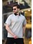 Boyalı Gri Düğmeli Polo Yaka Erkek T-Shirt E7119 2