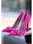 Gida Fuşya Süet Stiletto Ayakkabı 3
