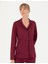 Kadın Bordo Pamuklu Modal Boydan Patlı Kutulu Pijama Takımı Q8.u.8o.k2.k.a8.p.c 1