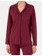 Kadın Bordo Pamuklu Modal Boydan Patlı Kutulu Pijama Takımı Q8.u.8o.k2.k.a8.p.c 3