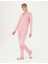 Kadın Gül Kurusu Pamuklu Modal Boydan Patlı Kutulu Pijama Takımı Q8.u.8o.k2.k.a8.p.c 1