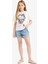 Kız Çocuk Hello Kitty Relax Fit Kısa Kollu Tişört E1883A825SM 2