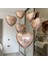 Kalp Folyo Uçan Balon Gold Rose 2 Adet 45 cm 18 Inç 1