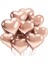 Kalp Folyo Uçan Balon Gold Rose 2 Adet 45 cm 18 Inç 3