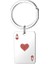 Moda Şanslı Maça Kalp Ace Anahtarlık Kadın Erkek Paslanmaz Çelik Siyah Kırmızı Kare Poker Kartı Anahtarlık Anahtar Charm Çanta Aksesuarları (Yurt Dışından) 1