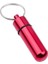 Mini Taşınabilir Su Geçirmez Metal Alüminyum Hap Kutusu Kılıf Şişe Anahtarlık Kolay Al Hap Konteyner Anahtar Chian Anahtarlık Açık Bakım Renk: Kırmızı / Boyut: 48MM (Yurt Dışından) 1