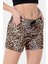Leopar Desenli Renkli Iki Cepli Kısa Kadın Deniz ve Havuz Şortu 1