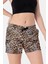 Leopar Desenli Renkli Iki Cepli Kısa Kadın Deniz ve Havuz Şortu 2