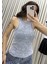 Fitilli Bluz Halter Yaka Basic Soluk Efektli 3