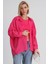 Kadın Düşük Omuzlu Keten Oversize Gömlek 4
