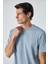 Peltz Erkek Relaxed Bisiklet Yaka Kısa Kollu Mavi T-Shirt 3