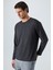 Venezıa Erkek Özel Rustik Dokulu Antrasit Sweatshirt 3