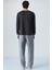 Venezıa Erkek Özel Rustik Dokulu Antrasit Sweatshirt 5