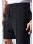 CERTAIN Erkek Nervür Detaylı Comfort Fit Siyah Şort & Bermuda 2