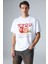 Pomegranate Erkek Sırt Baskılı Beyaz T-Shirt 1