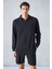 Bugattı Erkek Polo Yakalı Uzun Kollu Relaxed Fit Siyah T-Shirt 1