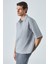 Jucka Erkek Kısa Kollu Çıtçıt Kapamalı Oversize Fit Polo Yaka Gri T-Shirt 3