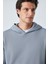 Sustaıny Erkek Oversize Kapüşonlu Uzun Kollu Gri Sweatshirt 5