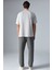 Mongolıa Erkek Baskı Detaylı Organik Pamuk Bisiklet Yaka Kısa Kol Comfort Bej T-Shirt 6