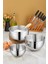 3'lü Paslanmaz Çelik Karıştırma Kabı Seti – 24 cm (3.5 L), 26 cm (7 L), 28 cm (8 L) 1