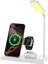 Bxmw8 3’ü 1 Arada Akıllı Telefon, Akıllı Saat ve Tws Kulaklıklar Için Manyetik 15W Kablosuz LED Lambalı Şarj Standı iPhone Airpods ve Apple Watch Uyumlu 1