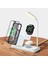 Bxmw8 3’ü 1 Arada Akıllı Telefon, Akıllı Saat ve Tws Kulaklıklar Için Manyetik 15W Kablosuz LED Lambalı Şarj Standı iPhone Airpods ve Apple Watch Uyumlu 7
