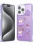 Apple iPhone 15 Pro Max Kılıf Parlayan Sıvılı Simli Kabartma Figürlü Zore Cevze Kapak-Mor AYI-868043 1