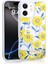 Apple iPhone 12 Uyumlu Kılıf Sıvılı Simli Baskılı Şeffaf Arka Yüzey Zore Mossa Silikon KAPAK-SARI-86804368 1
