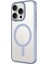 Apple iPhone 15 Pro Max Kılıf Wireless Şarj Özellikli Sert Pc Zore Mat Riksos Magsafe Kapak-Lacivert 3