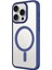 Apple iPhone 15 Pro Max Kılıf Wireless Şarj Özellikli Sert Pc Zore Mat Riksos Magsafe Kapak-Lacivert 5
