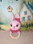 Amigurumi Miniklerden Pembe Tavşan Çıngırak Sağlıklı Oyuncak El Örgüsü 1