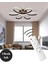 Modern Layla LED Avize Kumandalı Siyah - 3 Renk 1