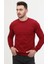 İki İplik Sıfır Yaka Bordo Sweatshirt 2