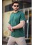 Yeşil Overfit Erkek T-Shirt E7130 3