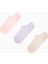 Soft Color Jacquard Pembe Mor 3lü Sneaker Çorap 1