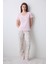 Pamuklu Pink Roses Pantolon Pijama Takımı 1
