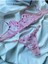 Pembe Kalpli Brode Tül Iç Çamaşır Takımı (Bralette Sütyen&tanga) 2